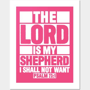 Psalm 23:1 The Lord Is My Shepherd Posters and Art